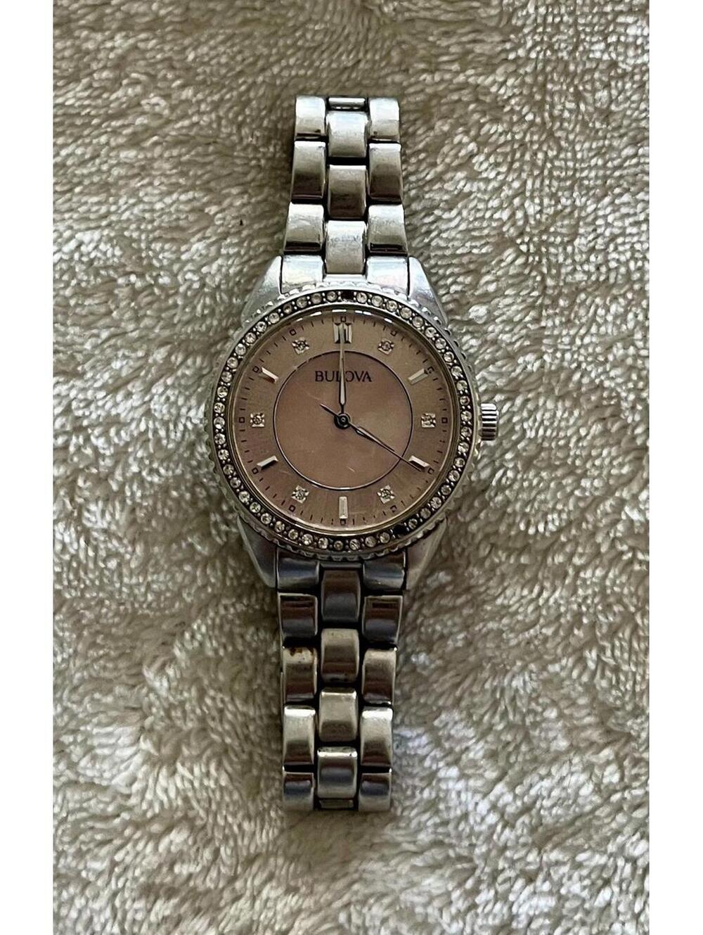 Bulova Women's Silver Stainless-Steel Quartz Fashion Watch
